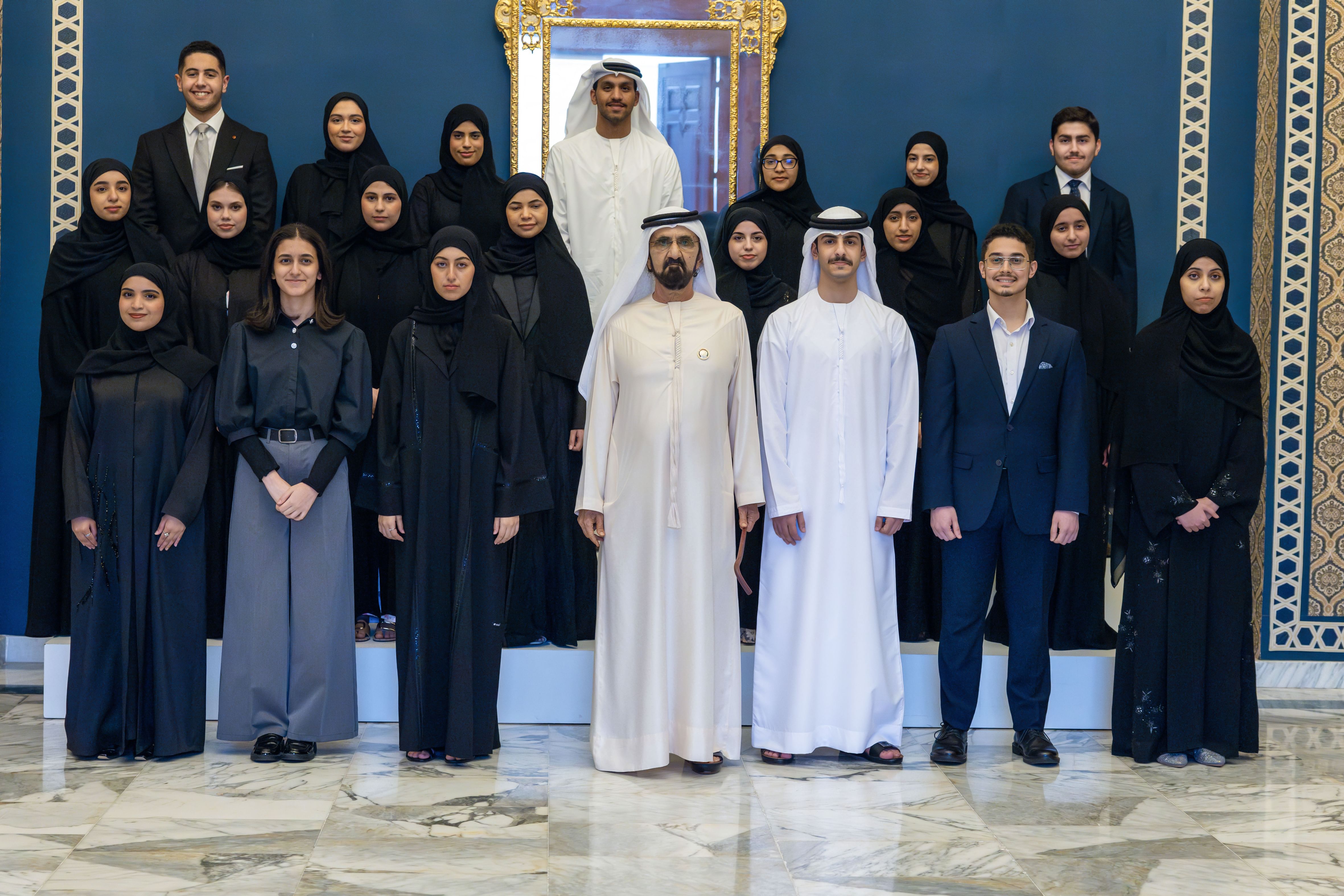 Mohammed bin Rashid meets top high school achievers in UAE