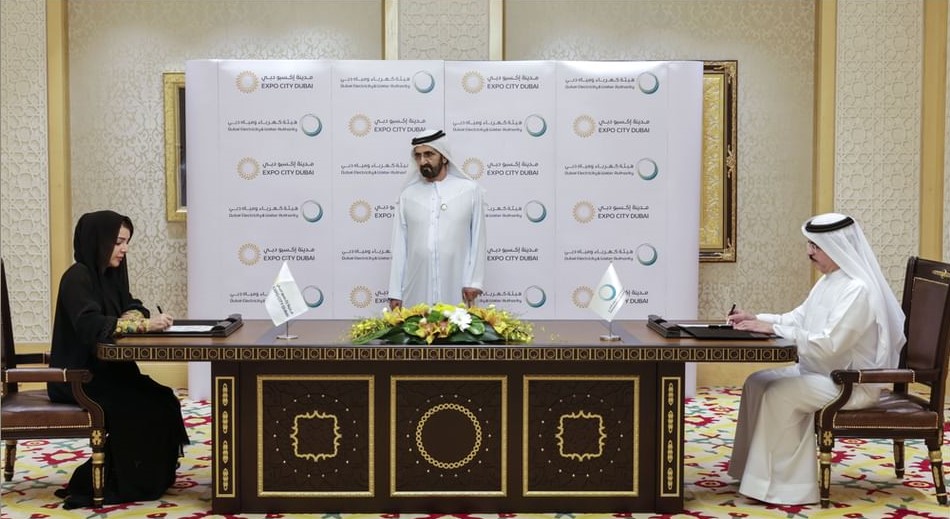 محمد بن راشد يشهد توقيع اتفاقية بين "مدينة إكسبو" و"كهرباء دبي" لتشغيل المدينة بالكامل بالطاقة المتجددة
