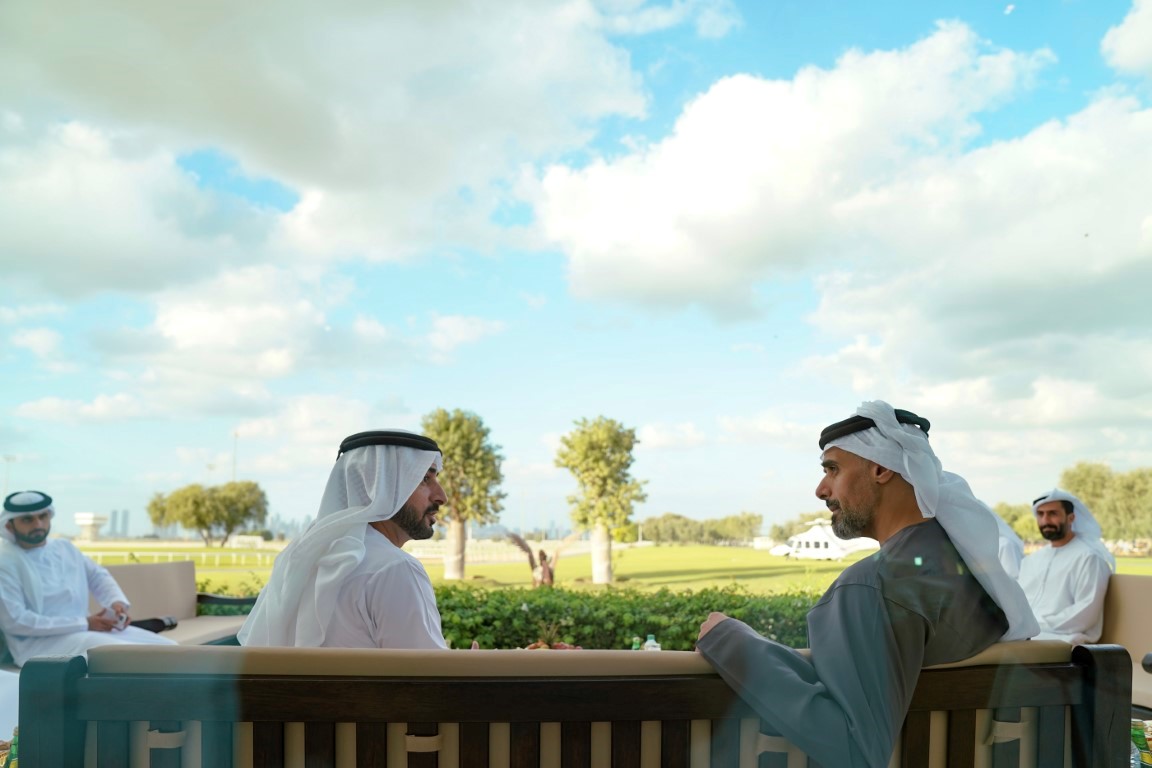 ولي عهد دبي يستقبل خالد بن محمد بن زايد