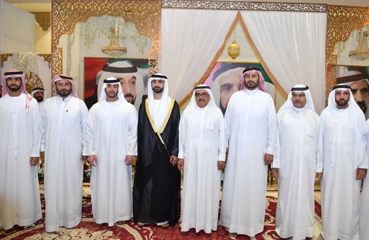 حمدان بن راشد يحضر أفراح المهيري والرميثي
