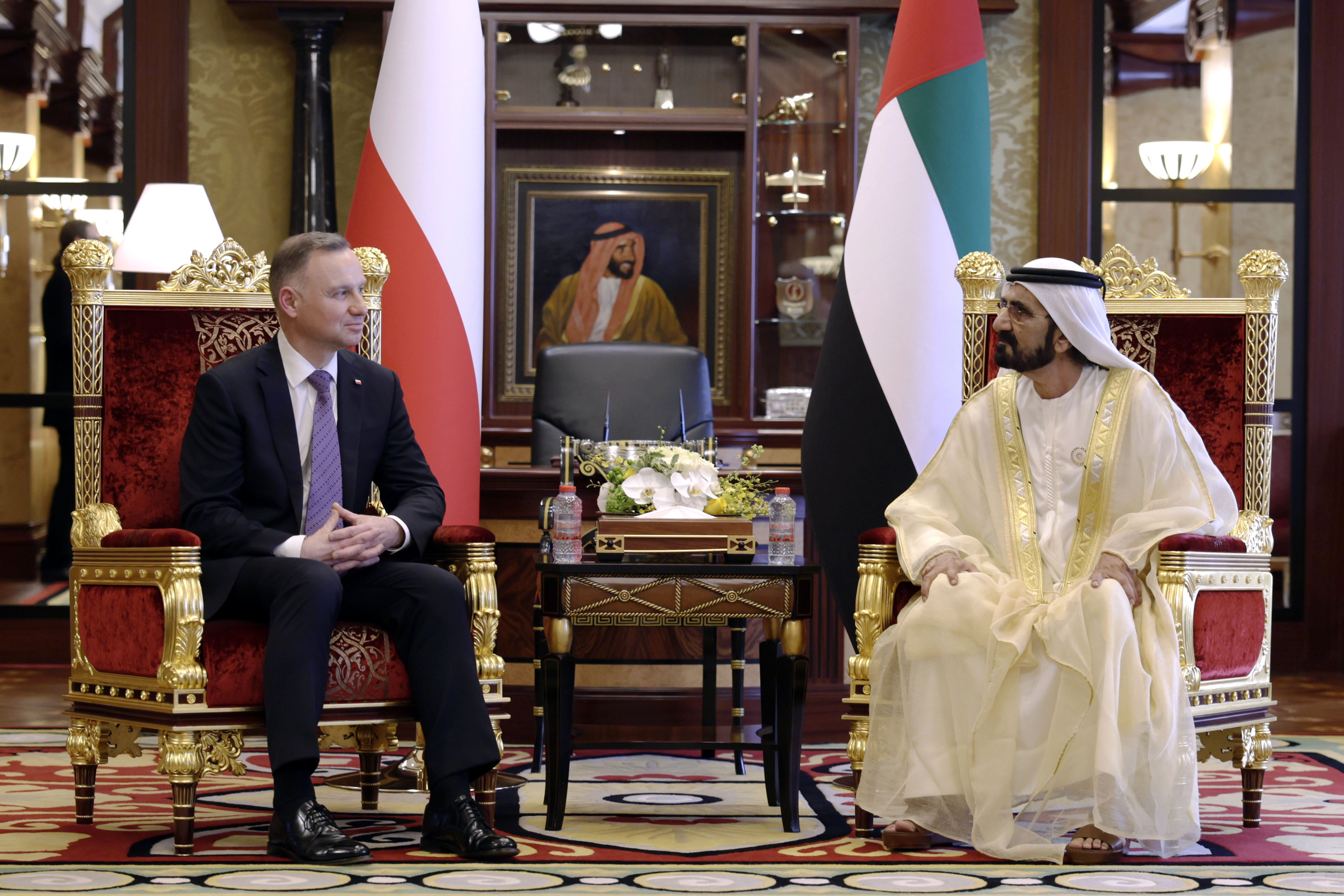 Mohammed bin Rashid meets with President of Poland
