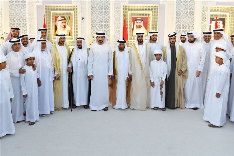 حمدان ومكتوم بن محمد بن راشد و حمدان بن راشد يحضران أفراح الطاير